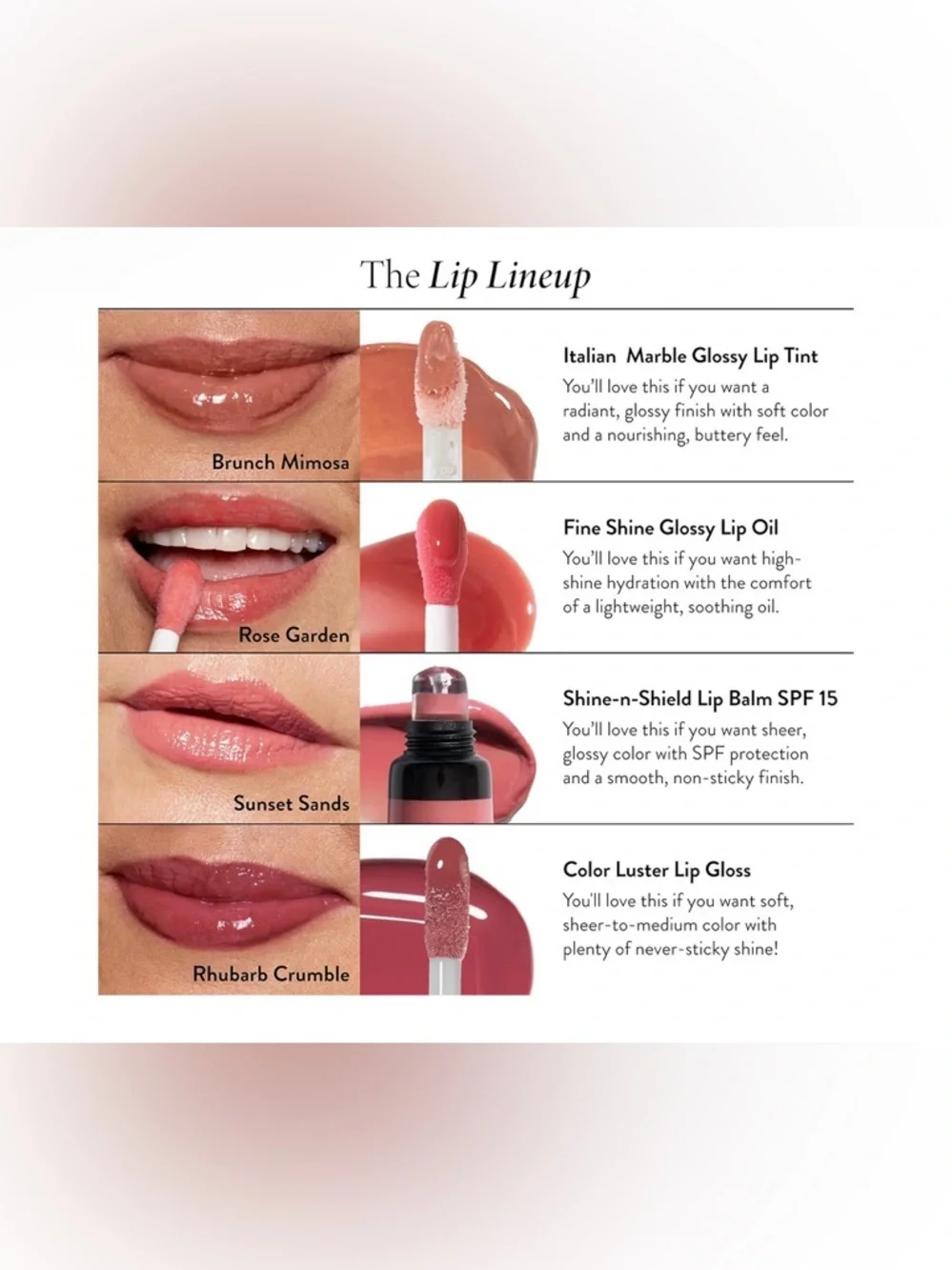Laura Geller Lip Gloss in Peach, Coral and Rose